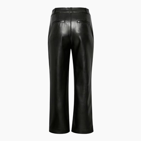 Aritzia Babaton Command Cropped Pant | Black Vegan Leather | Size 12/L - Picture 2 of 15